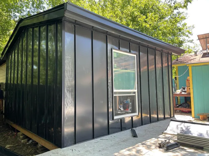 Black standing seam metal wall panels for Metal Roof Installation in Maryland Heights